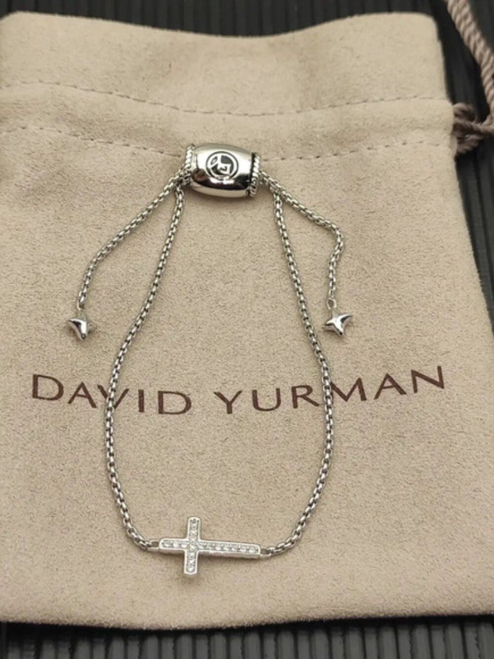 David Yurman Silver Cross Bracelet
